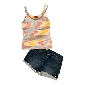 MISSONI Tank Southwest Weave Knit Top Sz S